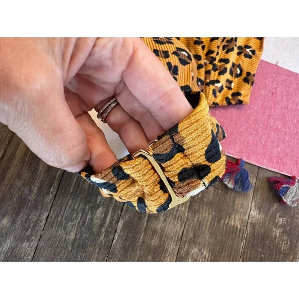 NEW BEACH RIOT Sofia Bikini SET Leopard Animal Print Gold Black Women's Size XS - Picture 7 of 9